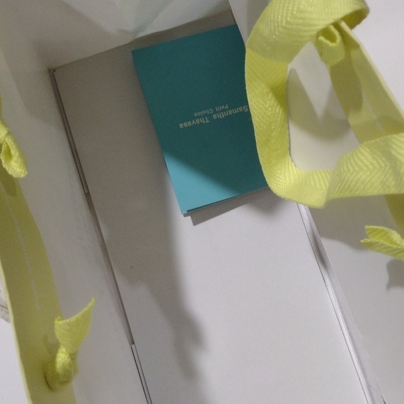 Samantha Thavasa Yellow Drawstring Empty Paper Gift Bag/Dust Bag10x7x4.75" - Picture 4 of 7